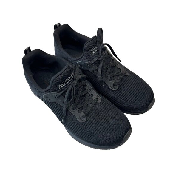 Skechers Womens Bobs Sport Squad 31362 Black Running Shoes Sneakers Size 9 Comfy - Picture 2 of 13